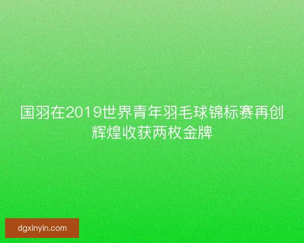 国羽在2019世界青年羽毛球锦标赛再创辉煌收获两枚金牌