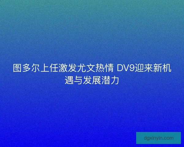 图多尔上任激发尤文热情 DV9迎来新机遇与发展潜力